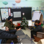 After-school fun helping our friend the Grade 1 teacher set up for the holidays!