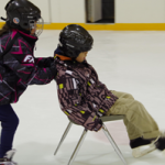 Students skating at the local rink. Pushing each other on chairs was super fun. 