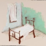 Drawing of a bed