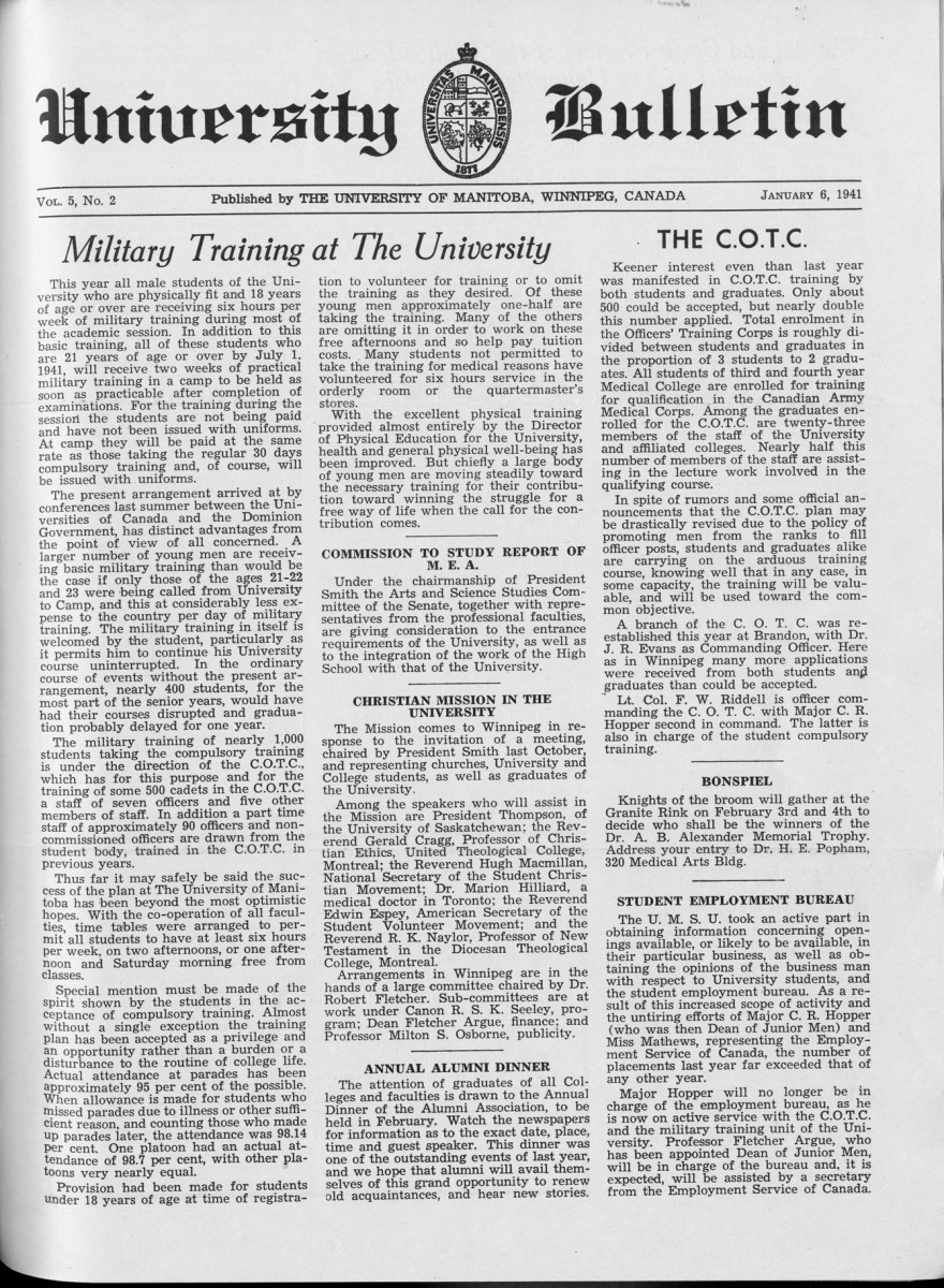 Bulletin 1941 war story cover.