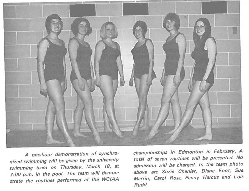 Synchronized swimming, 1971.