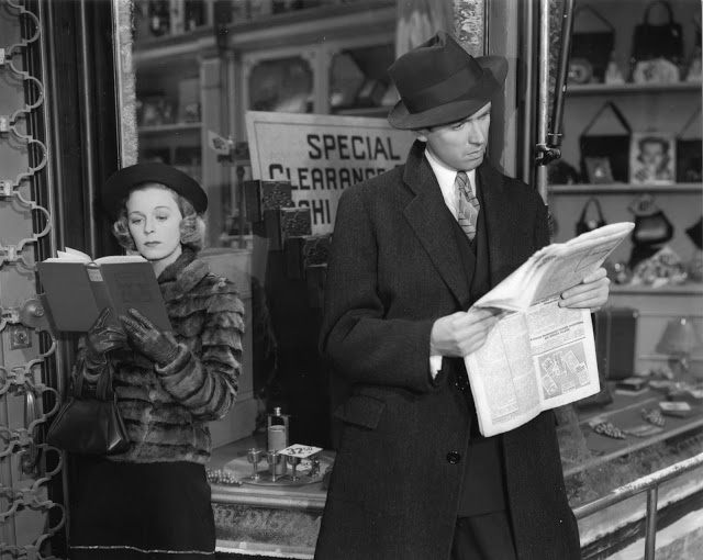 Margaret Sullavan and James Stewart in The Shop Around the Corner.