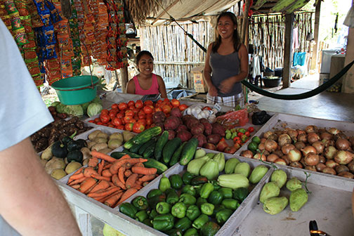 Belize: Traditional foods at the market.