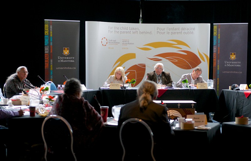 The TRC commissioners at the forum.
