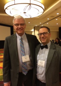 UND professor Mark Guy with U of M Education  professor Richard Hechter after they won the NTLI Fellowship.