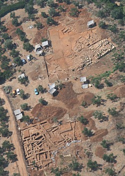 Aerial view Iklaina excavation site