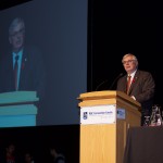 U of M President and Vice-Chancellor David Barnard speaks at the launch event for the National Centre for Truth and Reconciliation on November 4, 2015