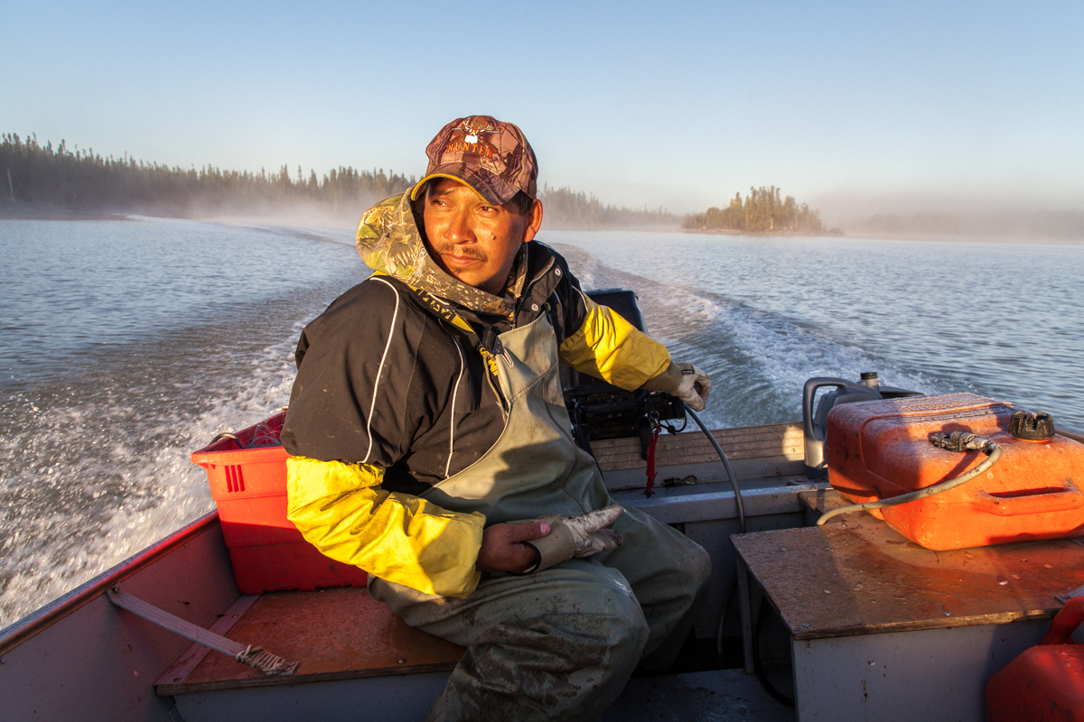 Hunter, trapper, fisher Robert Spence of Tataskweyask Cree Nation (Split Lake) // Photo by Matthew Sawatzky, A Sad Sort of Clean