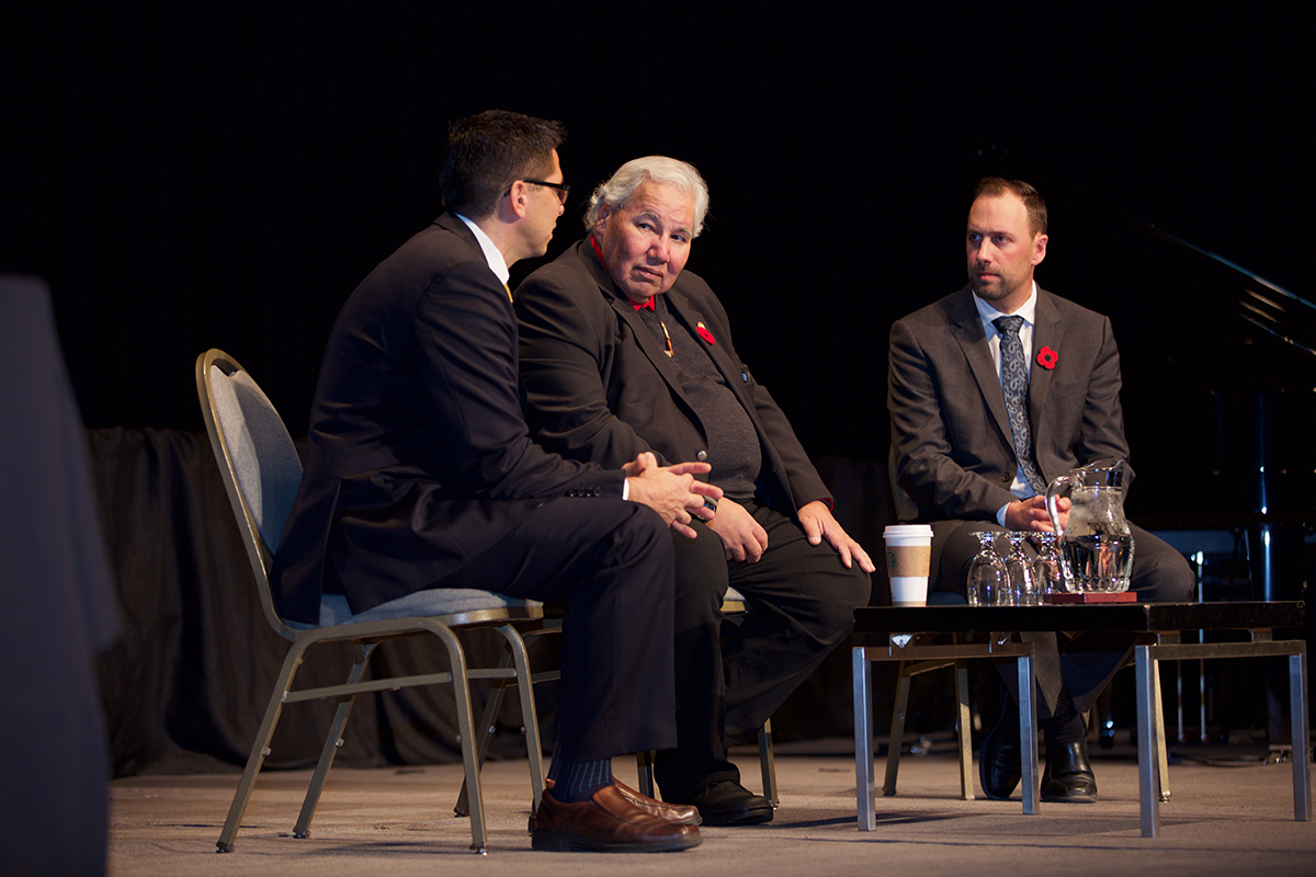 The Truth and Reconciliation Treaty Commissioner Jamie Wilson, TRC Chair the Honourable Justice Murray Sinclair, and NCTR Director Ry Moran also led a discussion on Reconciliation.