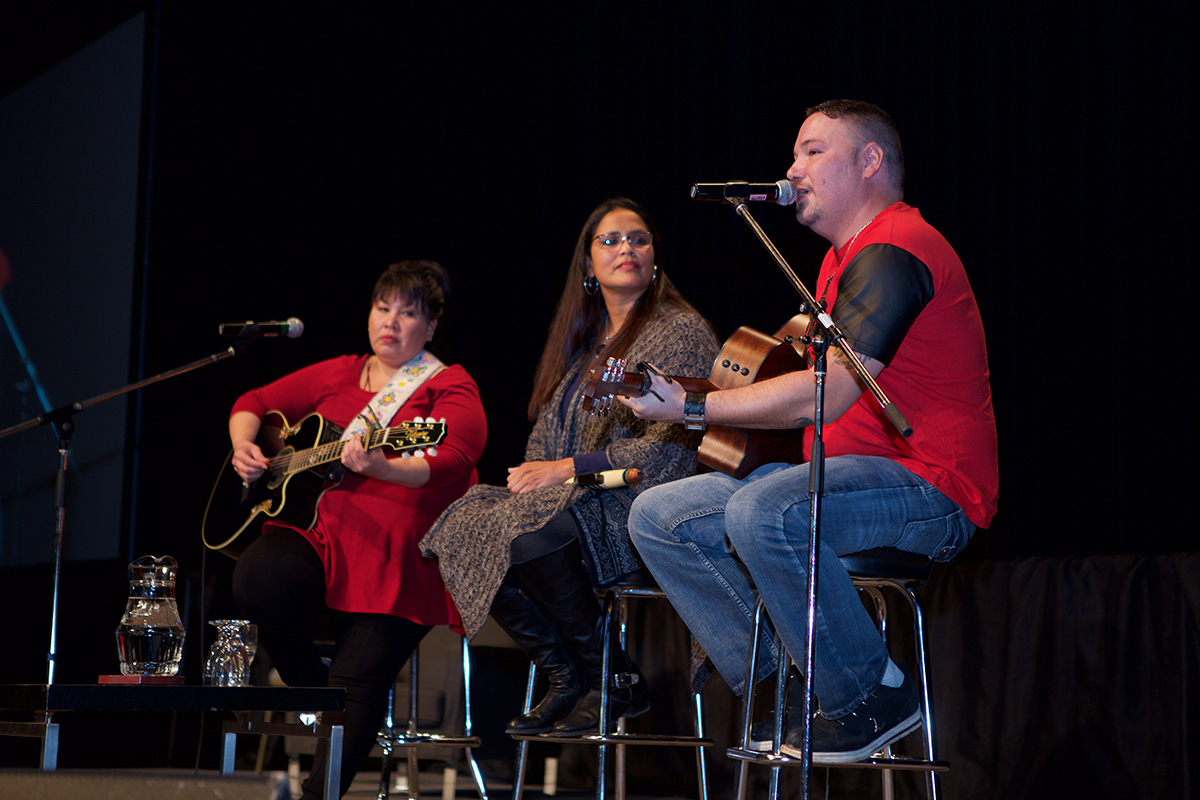A variety of sessions throughout the day presented reconciliation in different light. While discussions were paramount, students also heard about the Residential School System through music and traditional Indigenous storytelling.