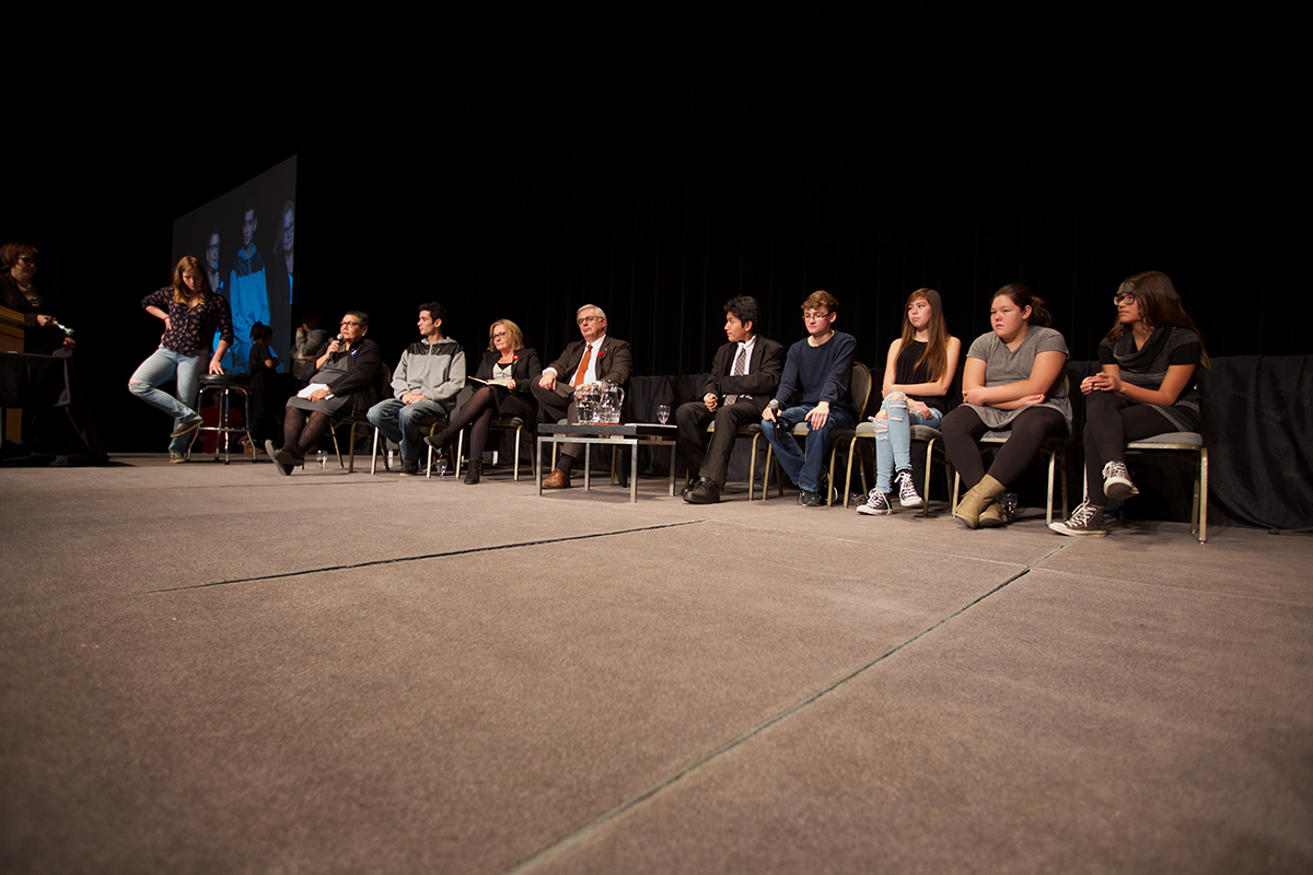 During one of the panel discussions, elders, dignitaries and students shared their thoughts on what it means to move forward in reconciliation.