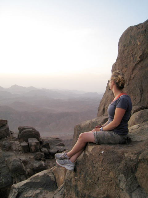 Amy Dytnerski on Mount Sinai in Israel.