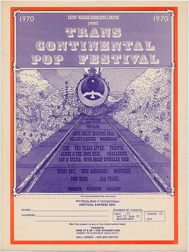 Festival Express Poster, Winnipeg (1970).
