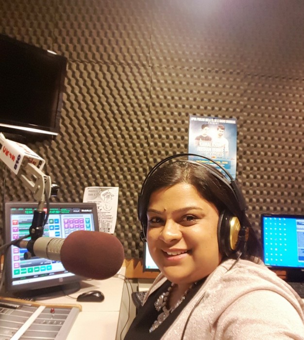 Jyoti Balhara doing her radio show for hindi-speaking science lovers