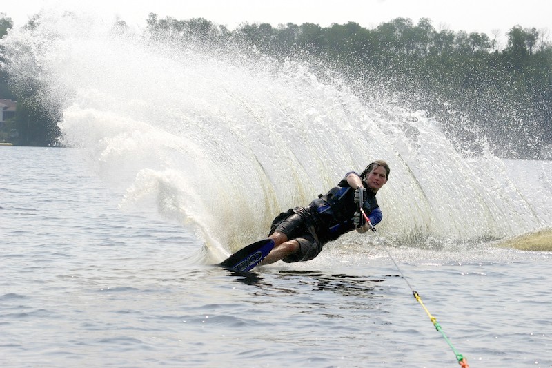 Warren Blunt on water skis