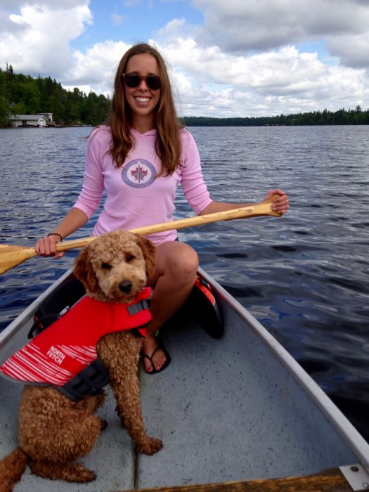 Jill Bueddefeld and Piper go for a paddle