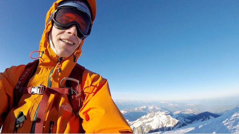Peter Trokajlo on summit of Mt Blanc
