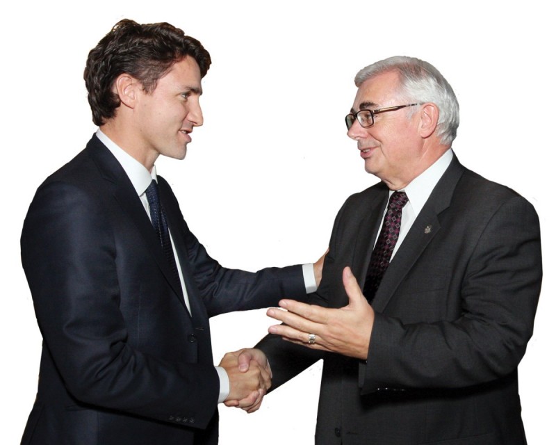 Prime Minister Trudeau and President Barnard. // PHOTO COURTESY OF UNIVERSITIES CANADA