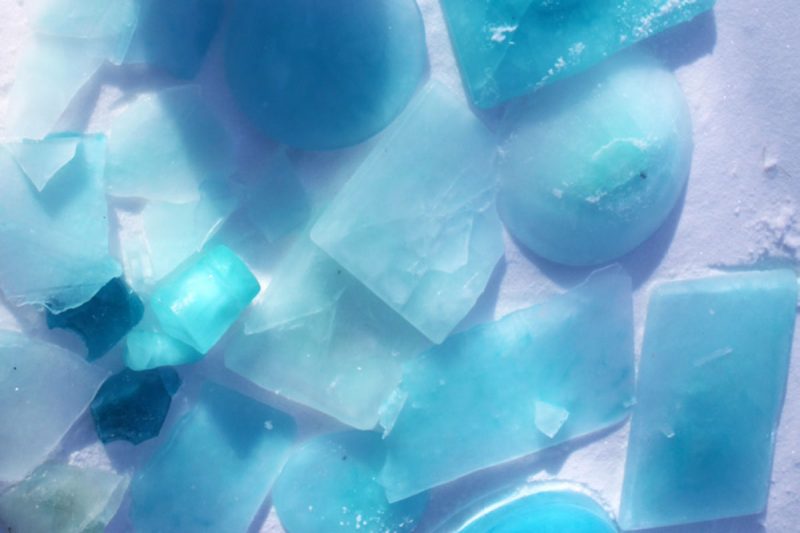 Add food colouring to water or wet snow before freezing it to create ‘ice gems.’ // Photo supplied by Julie Kusyk