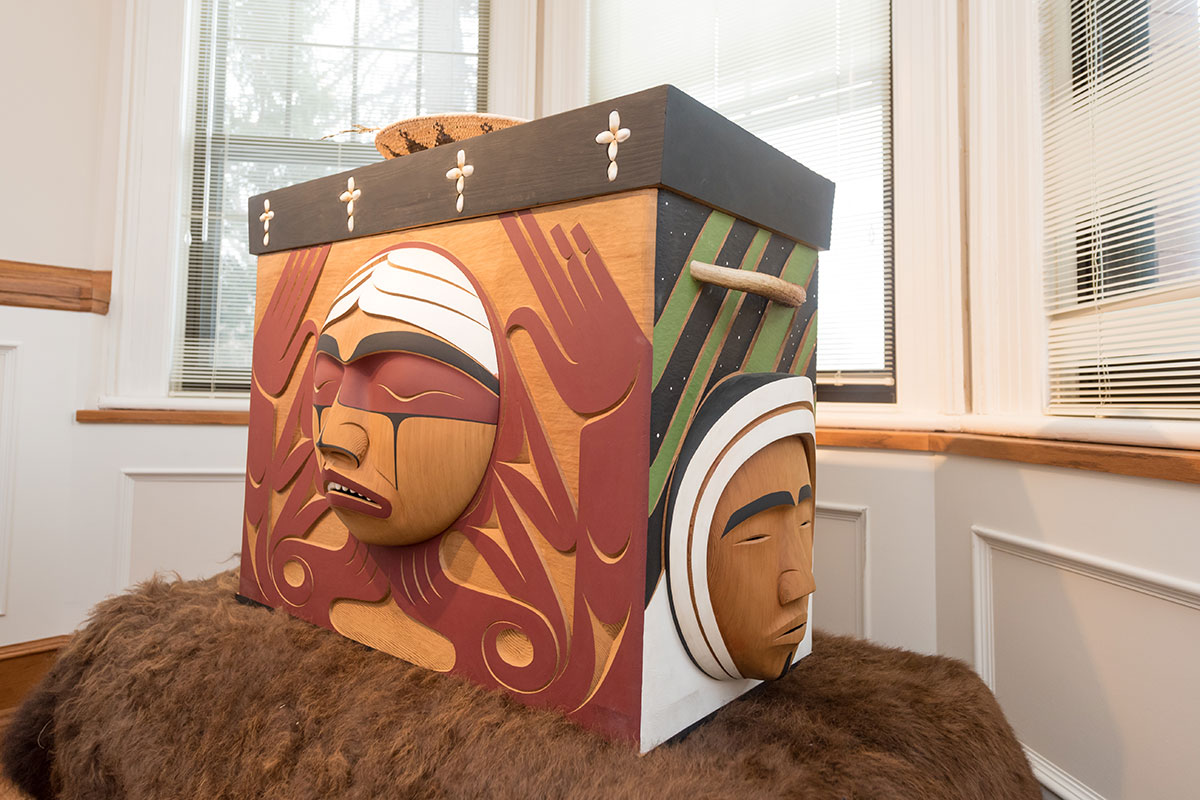 The TRC Bentwood Box in its new home at NCTR.
