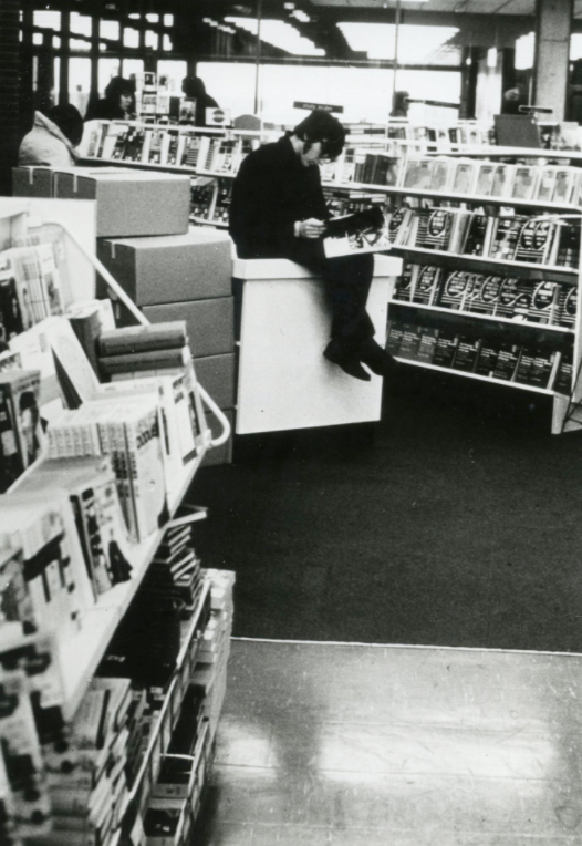 The University of Manitoba Bookstore, 1966-1972.<br />
Source: University of Manitoba Archives & Special Collections