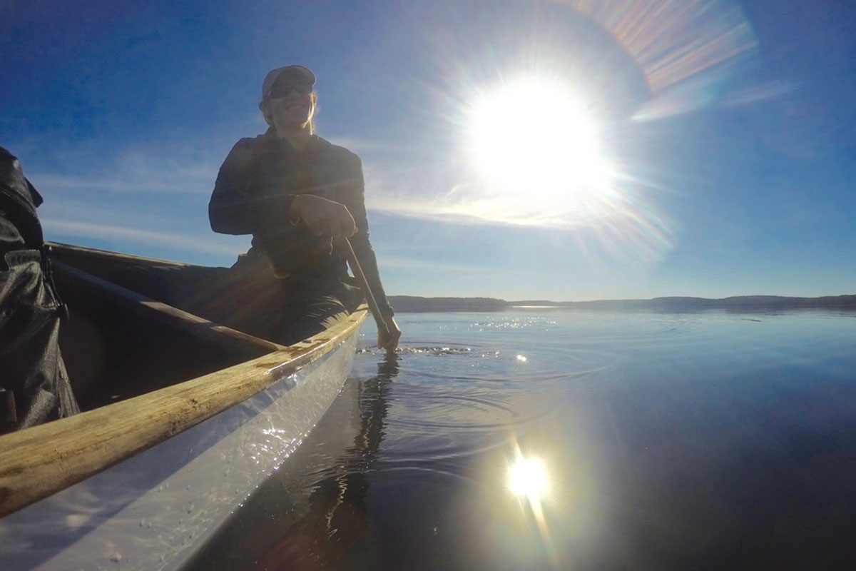 Justin Budyk is an outdoor enthusiast. His love of the outdoors inspired him to study at the Clayton H. Riddell Faculty of Environment, Earth, and Resources. Here he is on a canoe trip in the Experimental Lakes Area. 