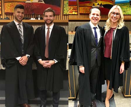 2017 Solomon Greenberg Trial Moot Winners (L-R): Yassir Al-Naji, Davis Hirsch, Ben Johnson, Brittany Goodman