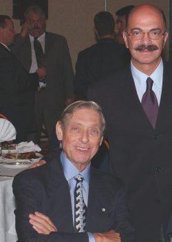 (L-R) Izzy Asper with Moe Levy.