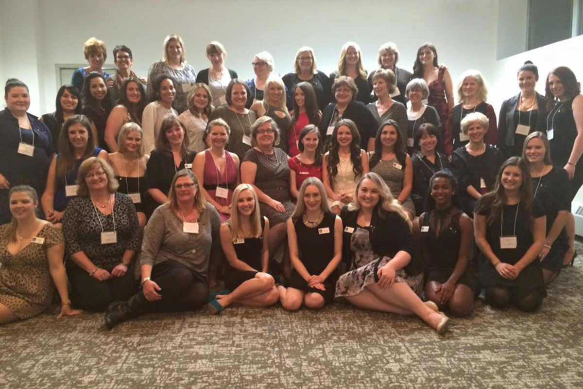 Lasha with her extended Alpha Gamma Delta alumni community at the group's 85th anniversary celebrations.