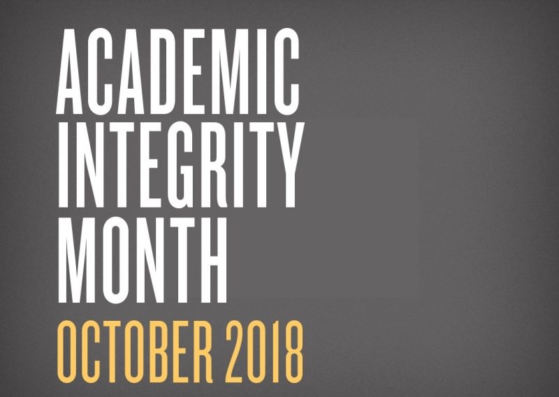 Academic Integrity Month October 2018