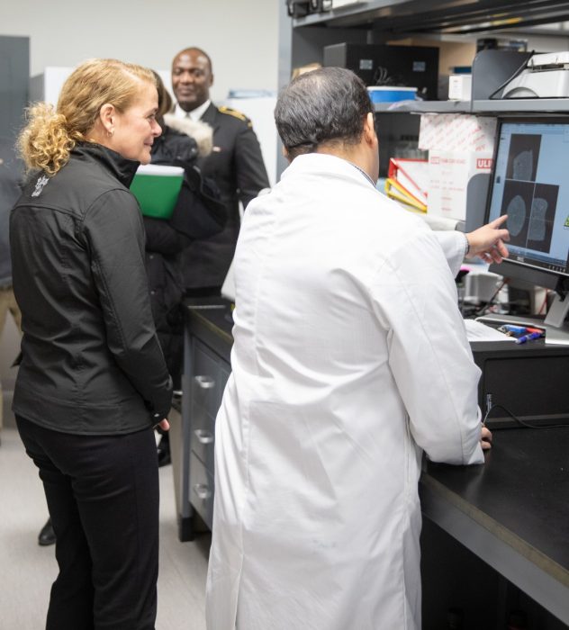 Governor General Julie Payette visits the Centre for Earth Observation Science. // Photo: Adam Dolman
