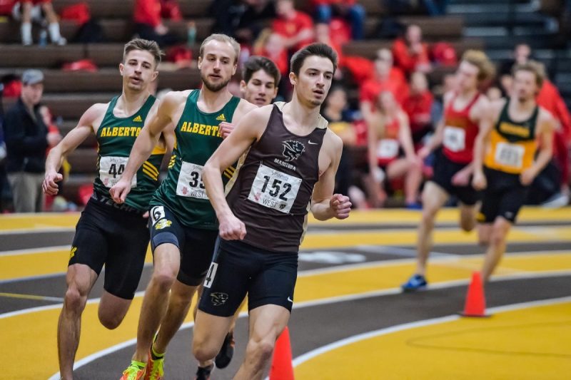 Simon Berube leads the pack at the 2018 Canada West Championships