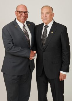 Dr. Anthony Iacopino (left) with College namesake, Dr. Gerald Niznick