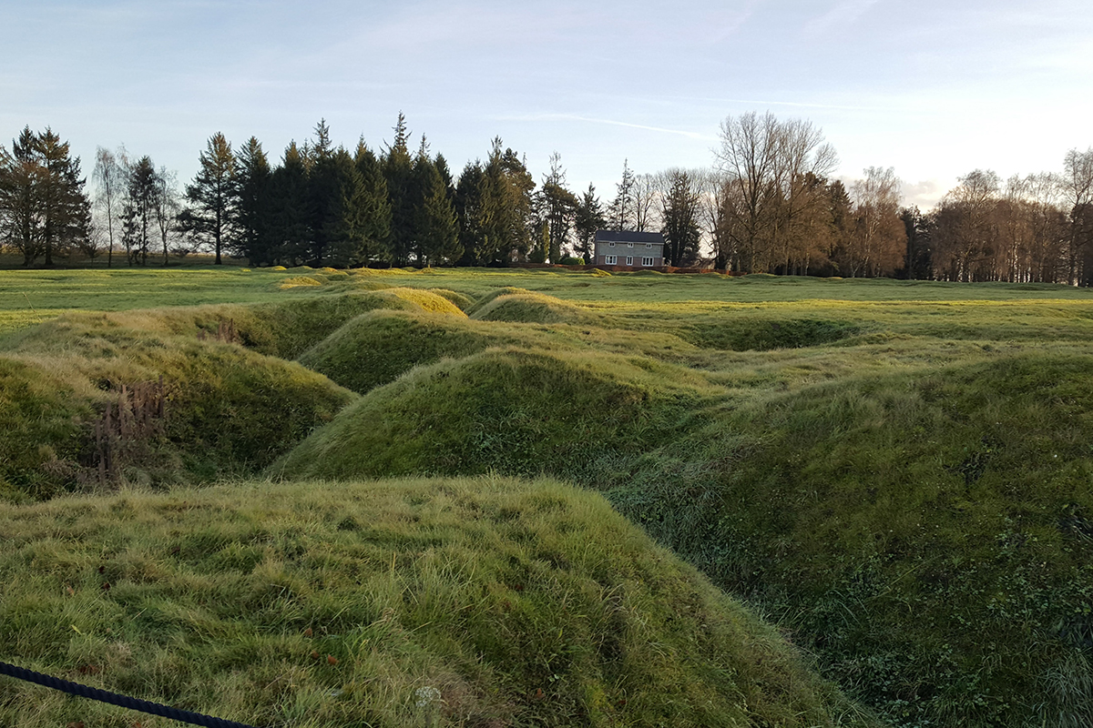 Trenches at Beaumont-Hamel Newfoundland Memorial. 