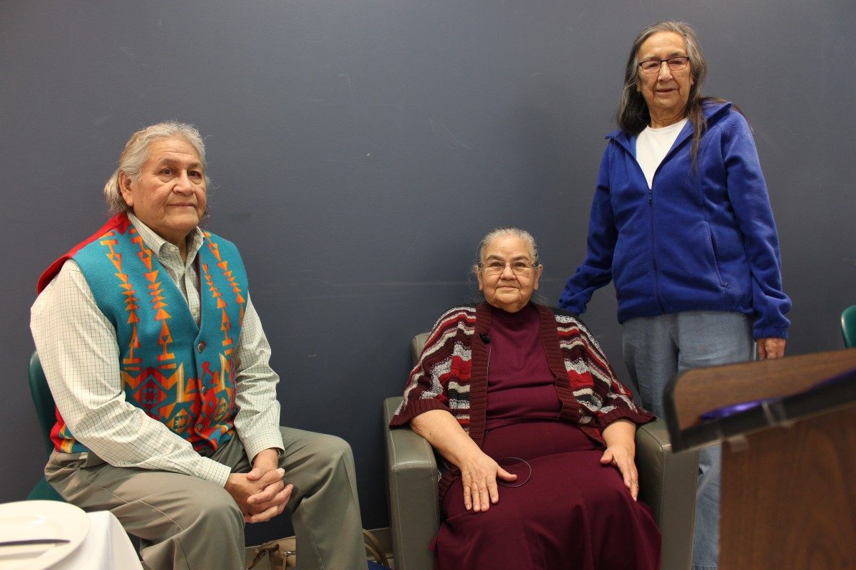 Wanbdi Wakita (left to right), Stella Neff, and Nelliane Cromarty
