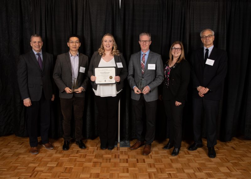Sarah Currie from the Faculty of Engineering, recognized her high school teacher James Friesen at Westgate Mennonite Collegiate and Dr. Song Liu in biosystems engineering at the U of M.