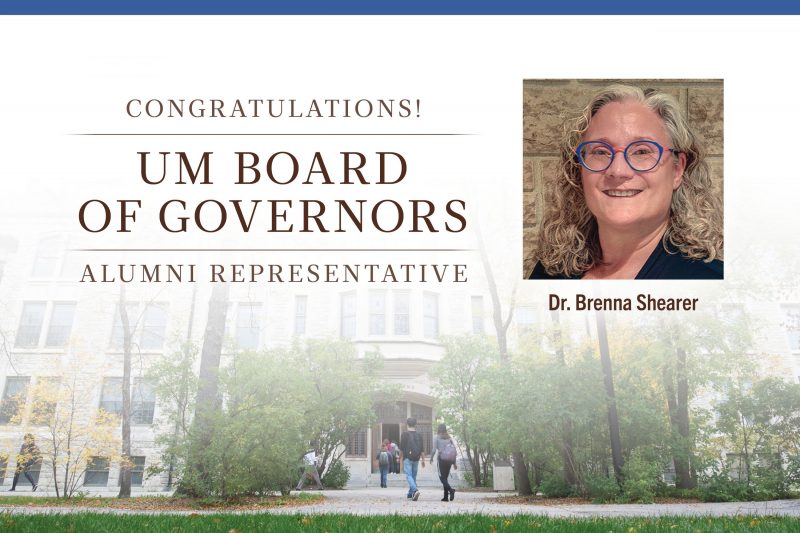 UM Today Alumni Dr Brenna Shearer Elected To The Board Of Governors