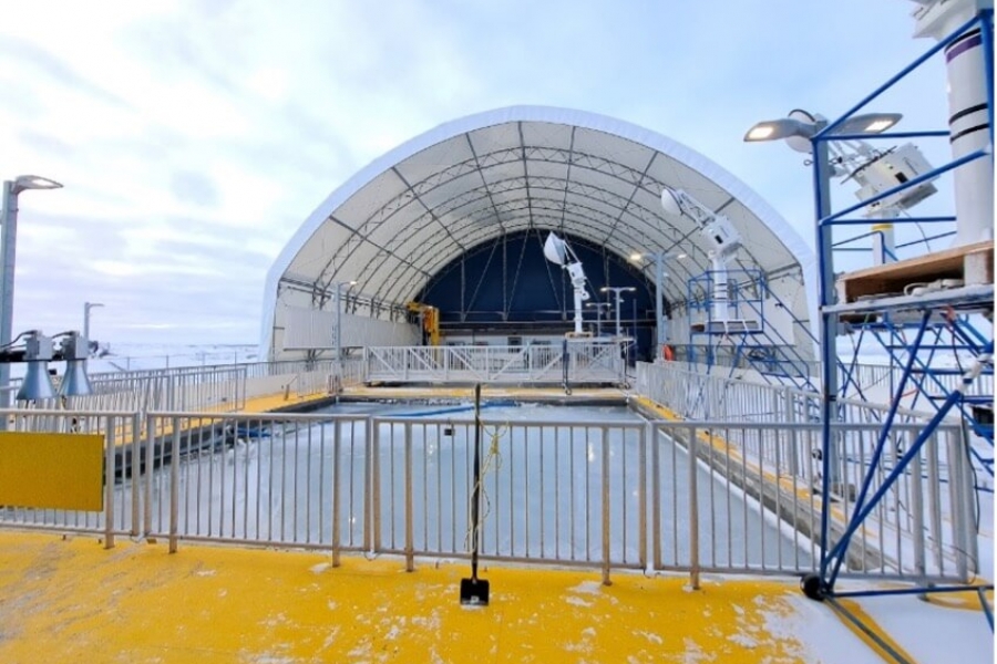 A view of the Churchill Marine Observatory's water base for testing.