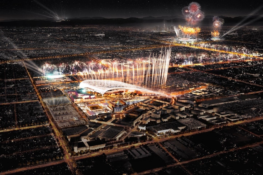 rendering of Los Angeles Olympics and Paralympics space courtesy AECOM