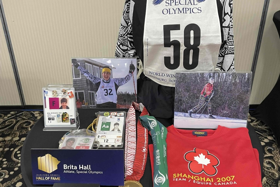 Memorabilia displayed on a table