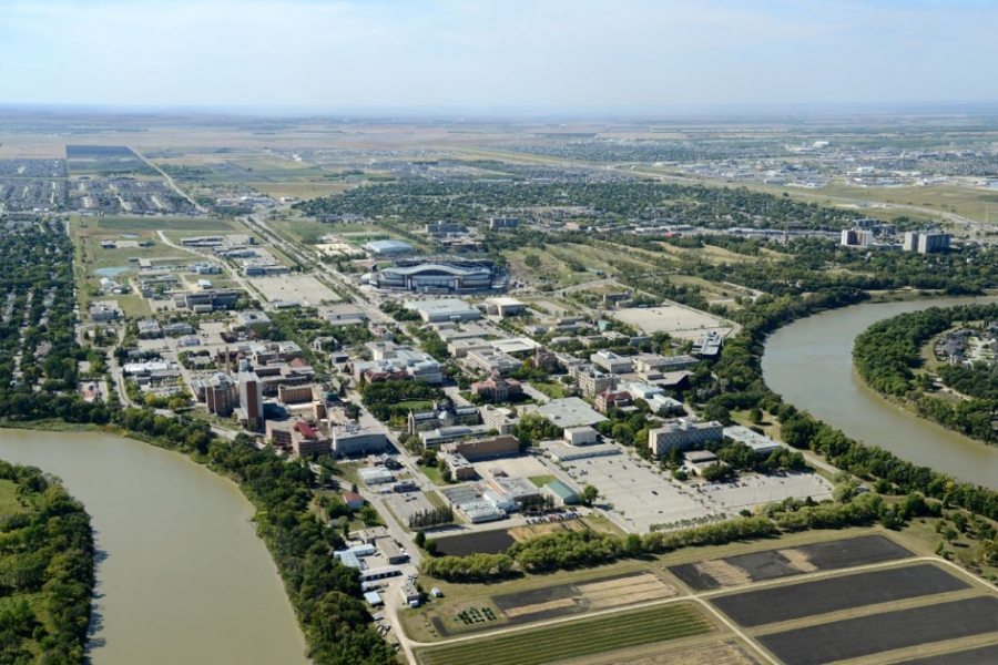 Aerial photo of Fort Garry Campus
