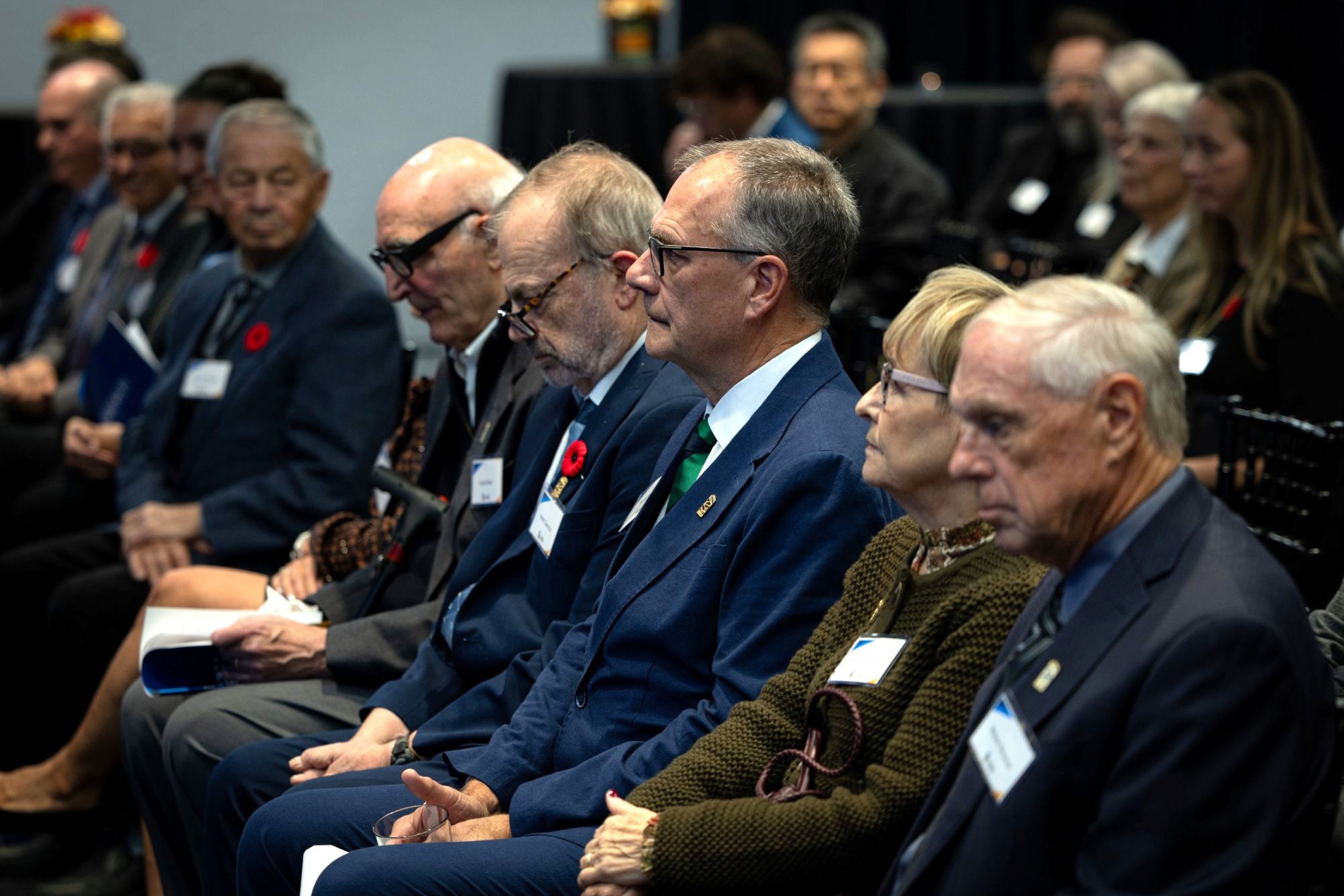 The emeritus recipients seated at ceremony.