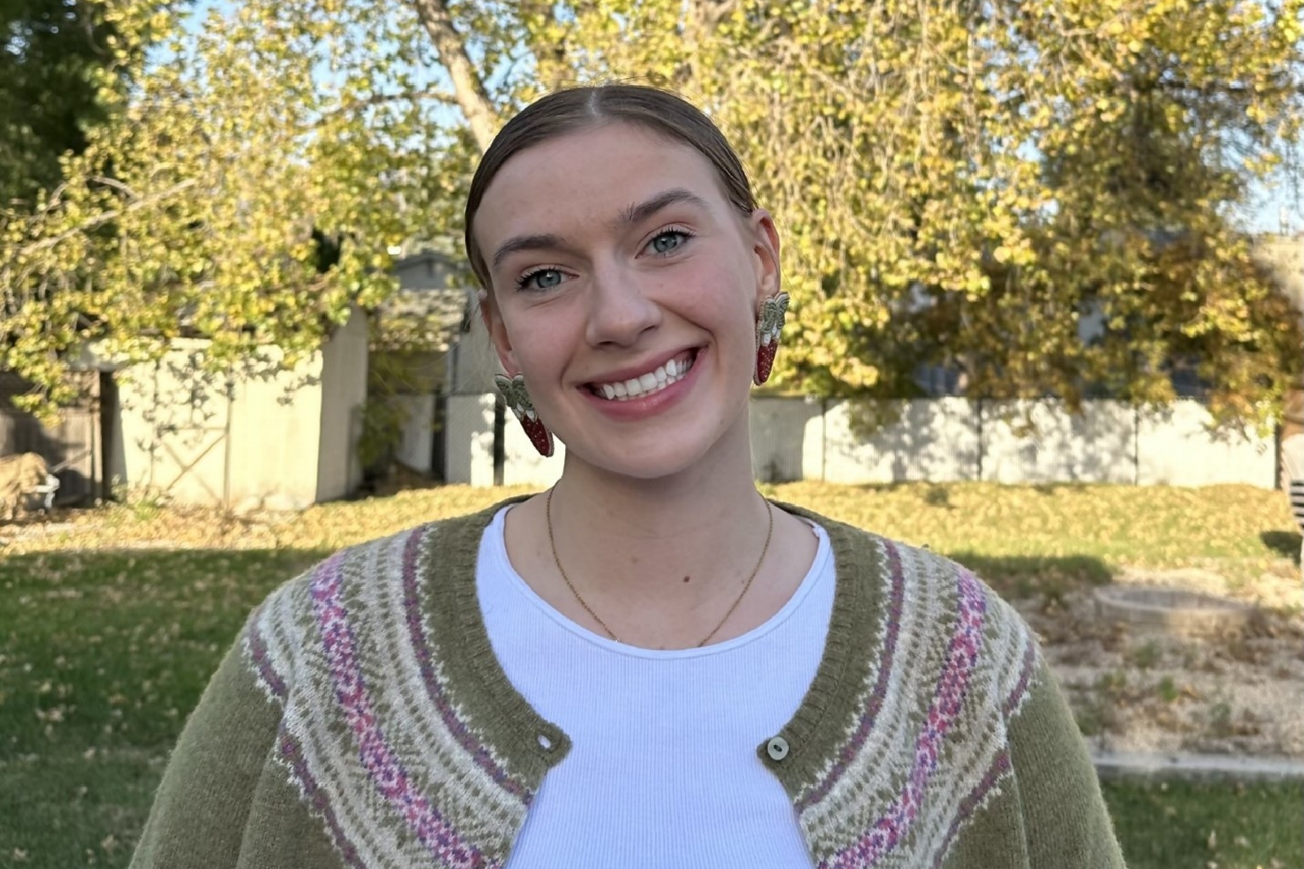 headshot of student outside