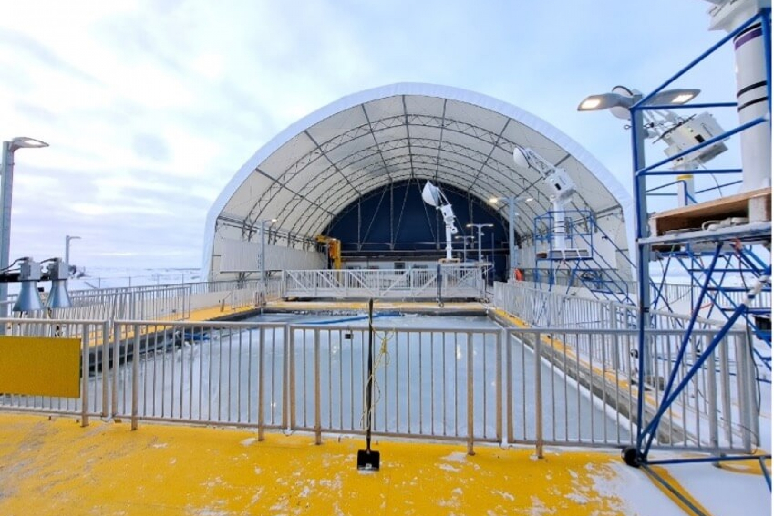 A view of the Churchill Marine Observatory's water base for testing.