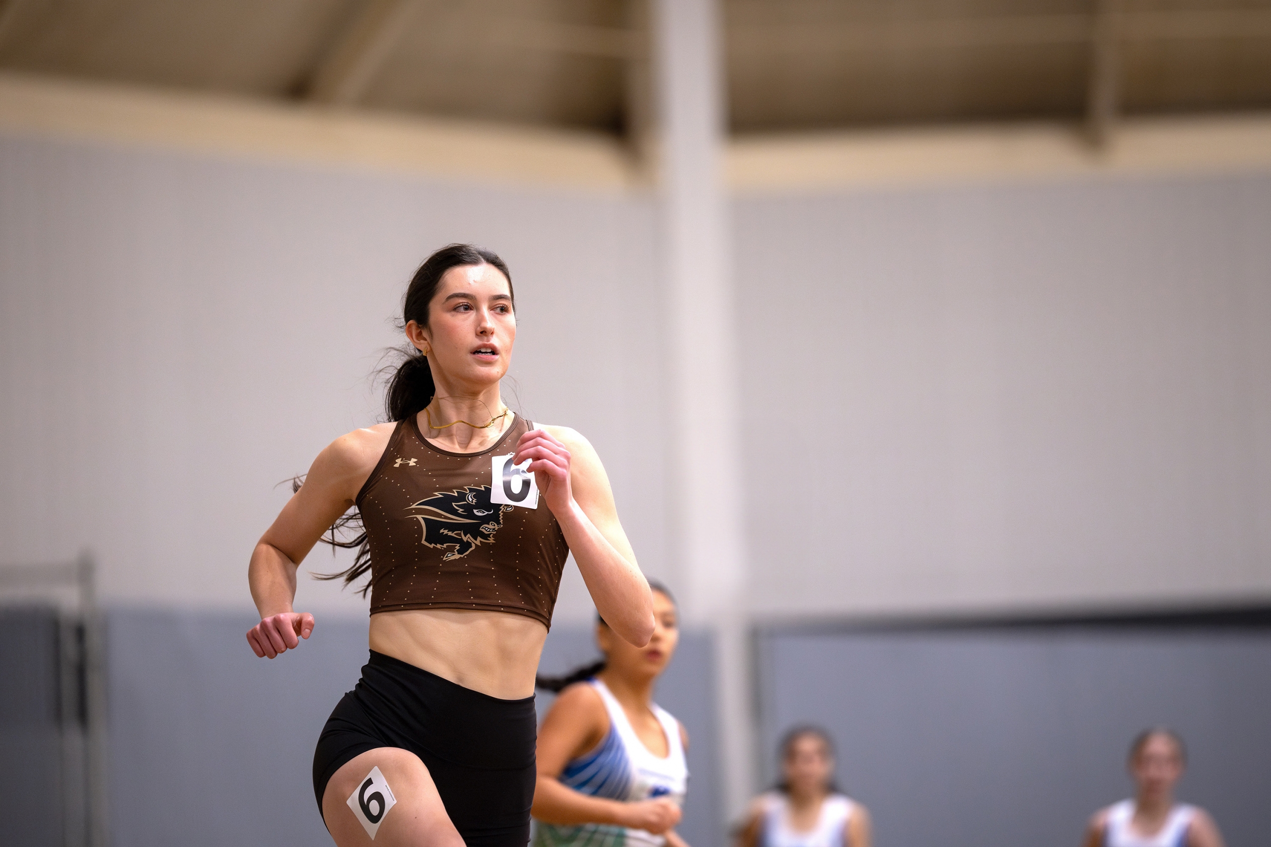 Simone Crevier running during a track and field race