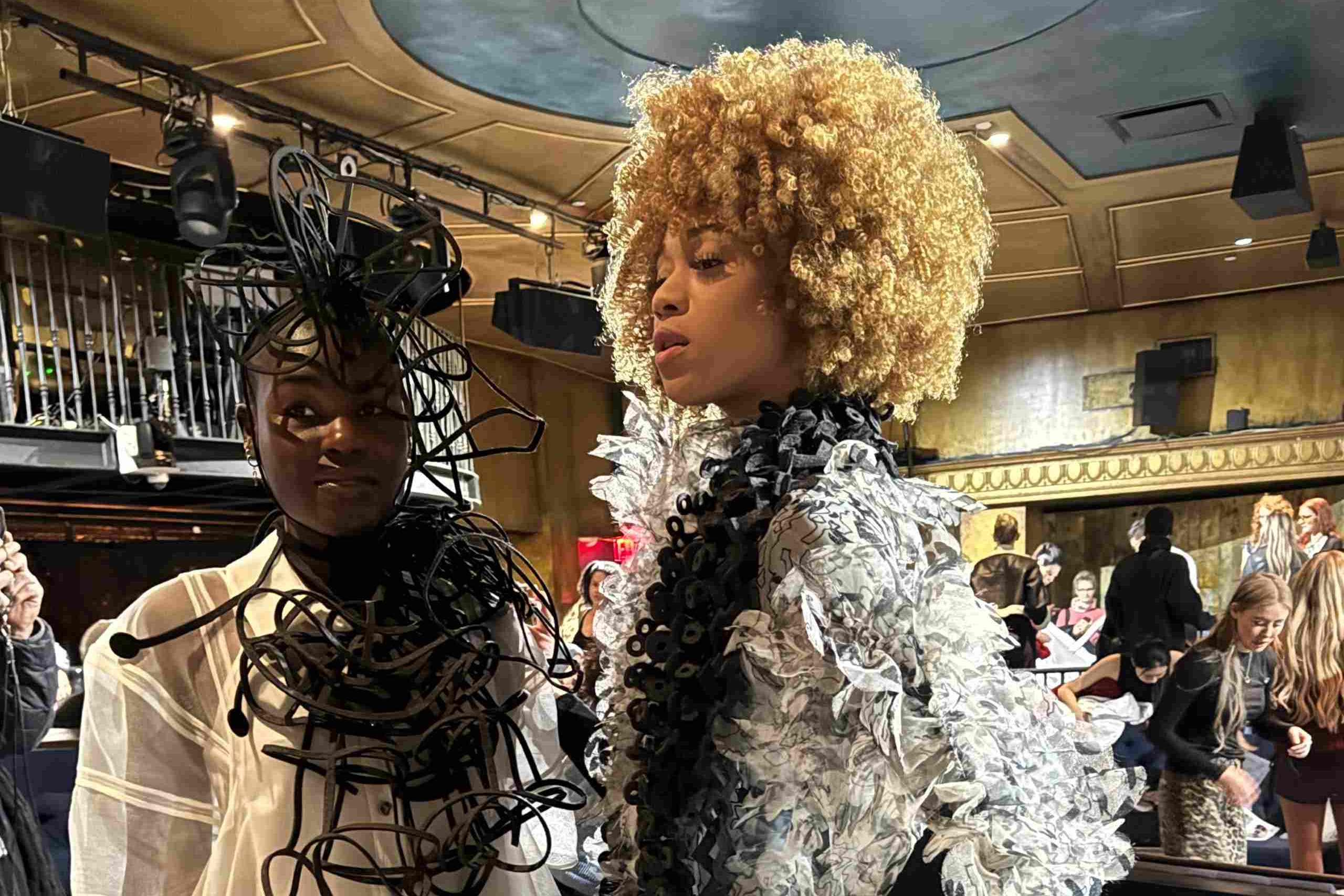 Two models in a fashion show.