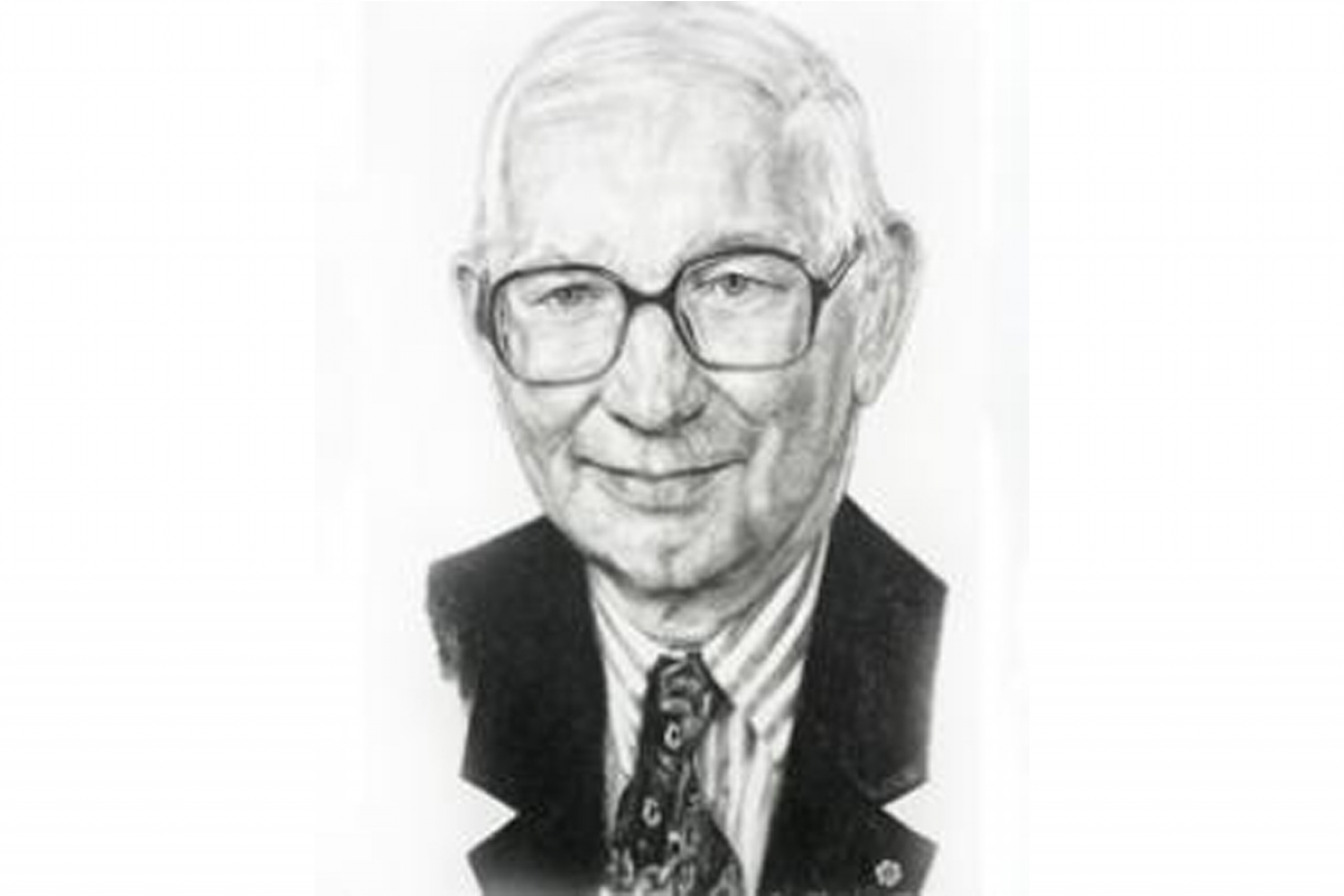 Sketched portrait of Dr. Henry Friesen.
