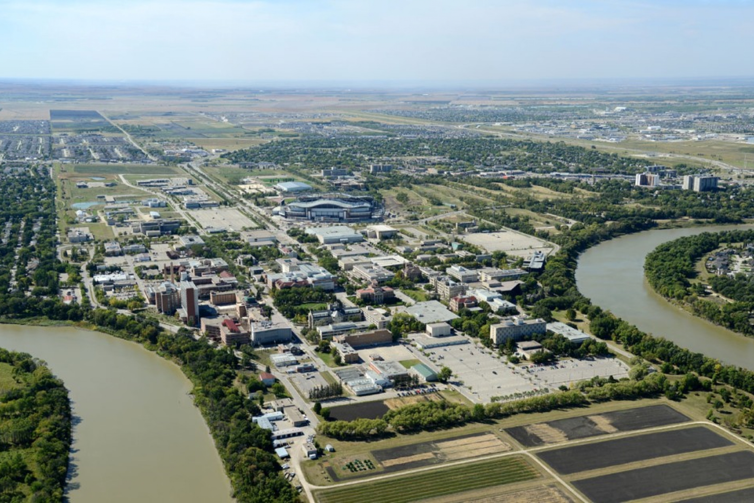 Aerial photo of Fort Garry Campus