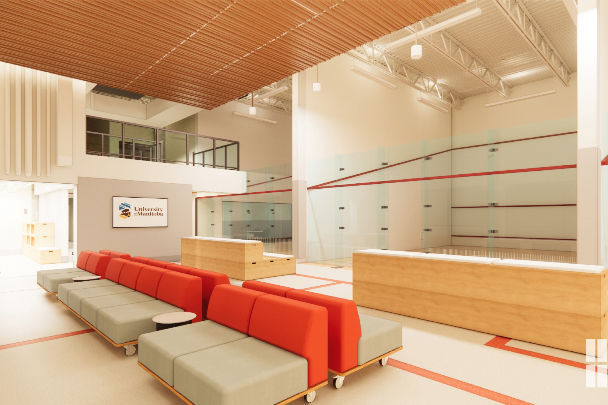 Squash court renderings