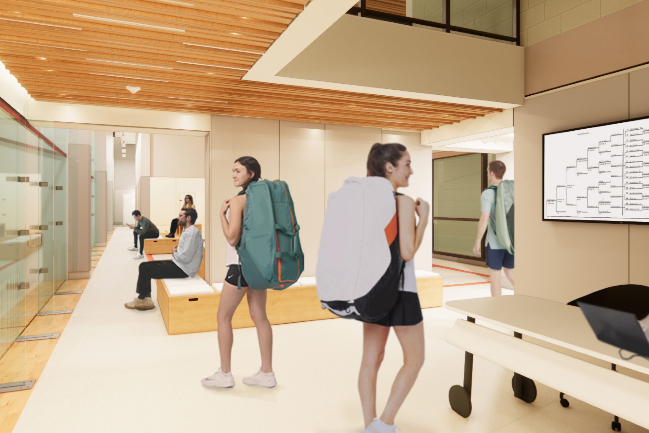 Squash court renderings